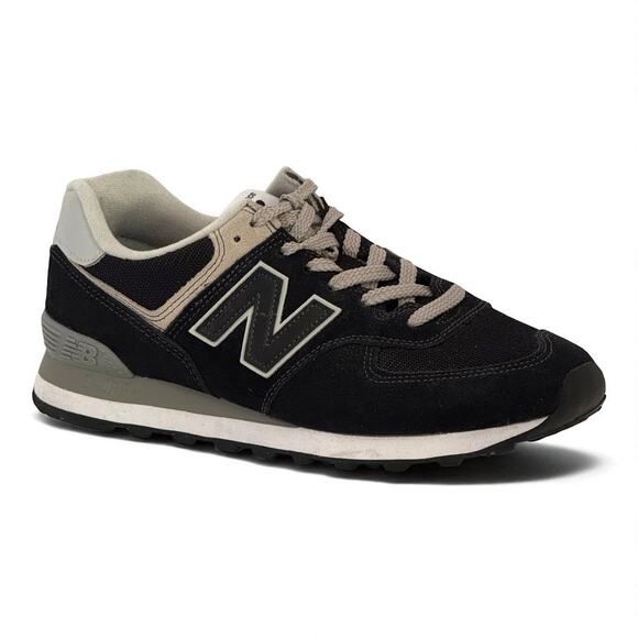 New Balance Shoes - Women's New Balance 574 Core Black with White - 10.5 Wide (D)